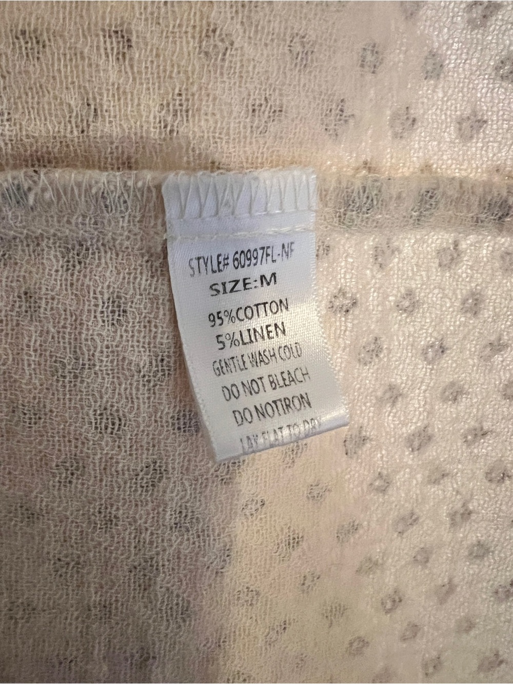 Neuflora Cream Angela Dress Size Medium - Picture 7 of 7